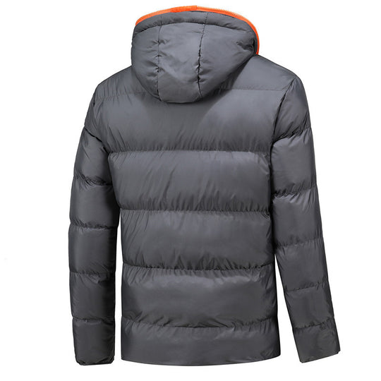 Herren isolierte Daunenjacke mit abnehmbarer Kapuze EB