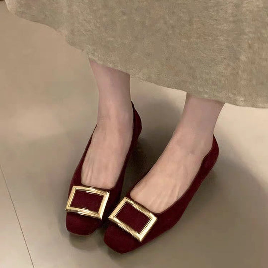 Damen Ballerinas mit elegantem Schnallen-Detail EB