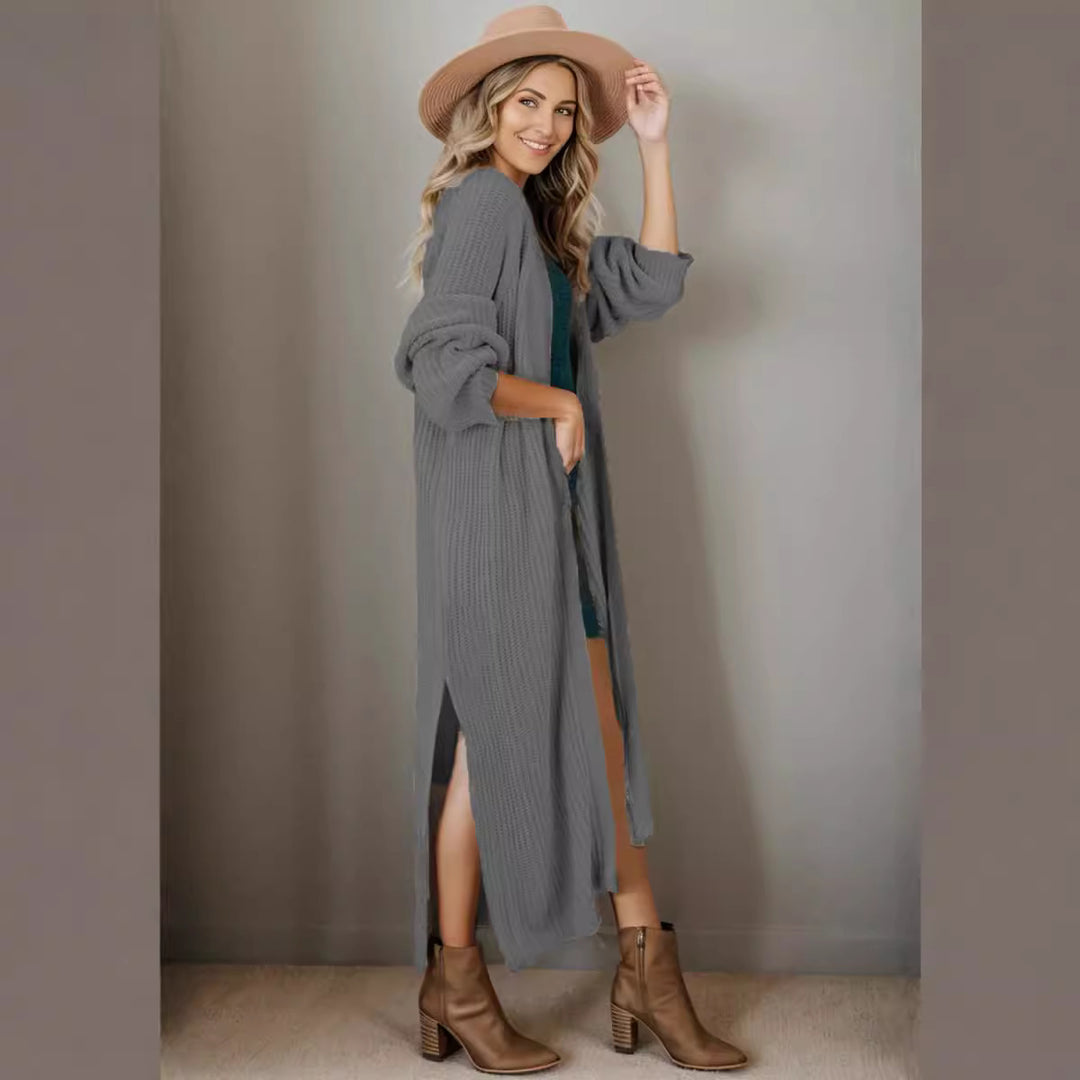 Damen Strickjacke mit offenem Design und lässiger Passform EB