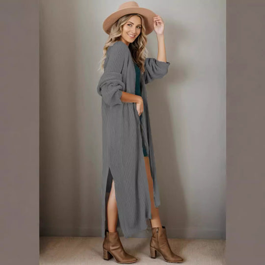 Damen Strickjacke mit offenem Design und lässiger Passform EB