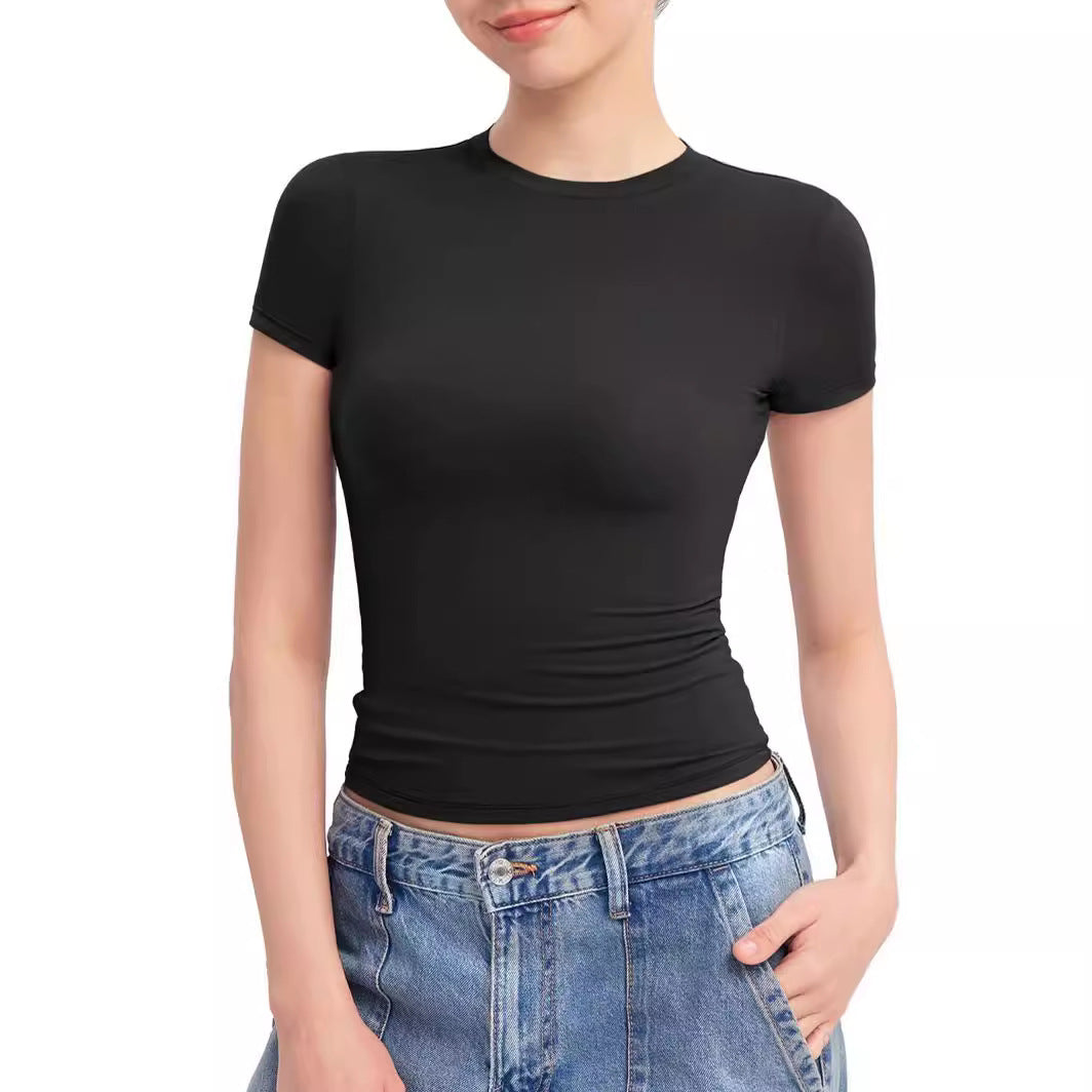 Damen Figurbetontes T-Shirt EB
