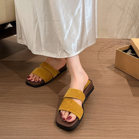 Damen Bequeme Strandpantoletten mit stilvollem Design und rutschfester Sohle EB