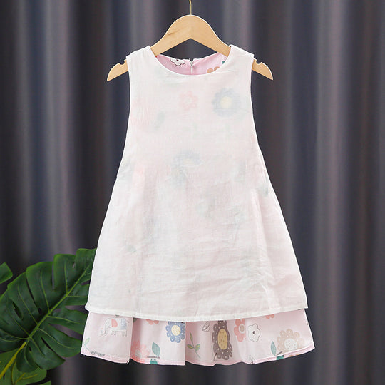 Mädchen Sommerkleid mit kariertem Design EB