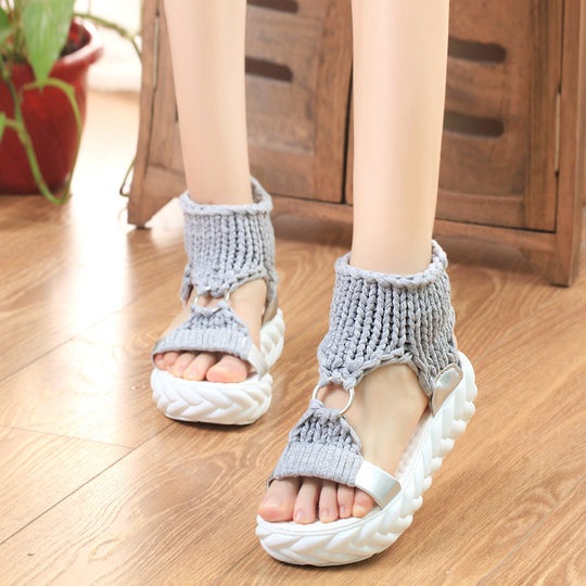 Damen Bequeme Kork-Sandalen mit innovativem Design und rutschfester Sohle EB
