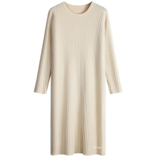 Damen Strickkleid mit feiner Rippenstruktur EB