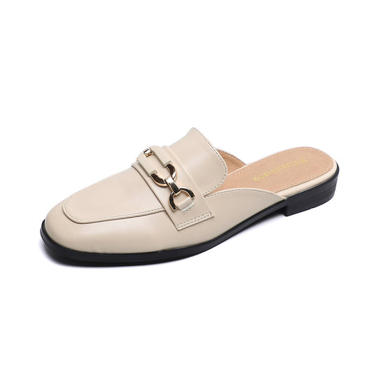 Damen elegante Mules mit modischem Kettendetail EB