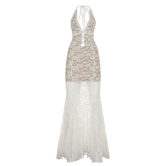 Damen Elegantes Langarmkleid mit asymmetrischer Drapierung EB