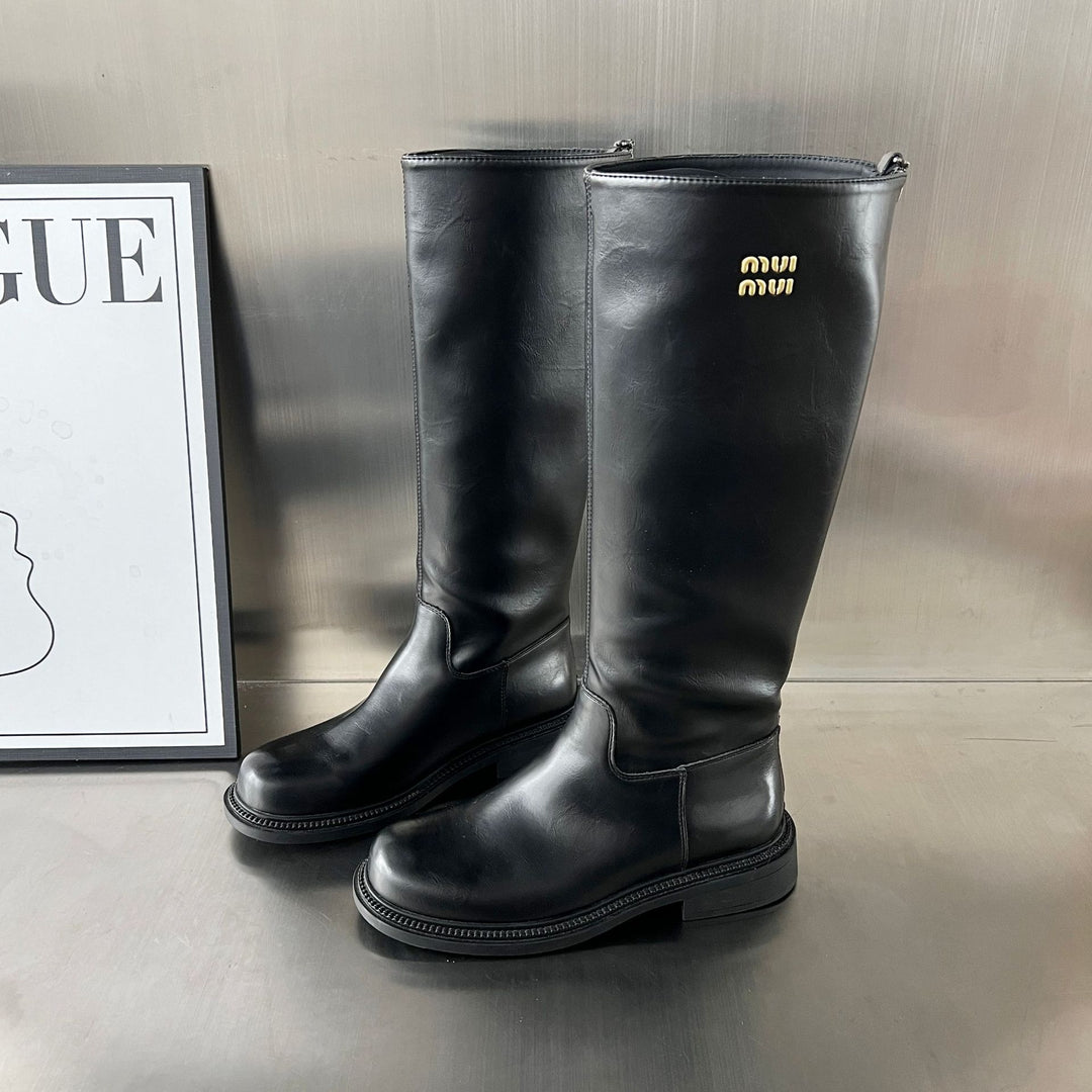 Damen Hochwertige Leder-Stiefel mit bequemem Innenfutter und robustem Profil EB