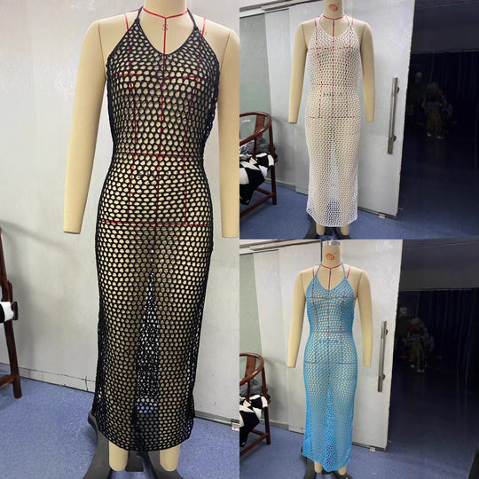 Damen Netzkleid im stylischen figurbetonten Design EB