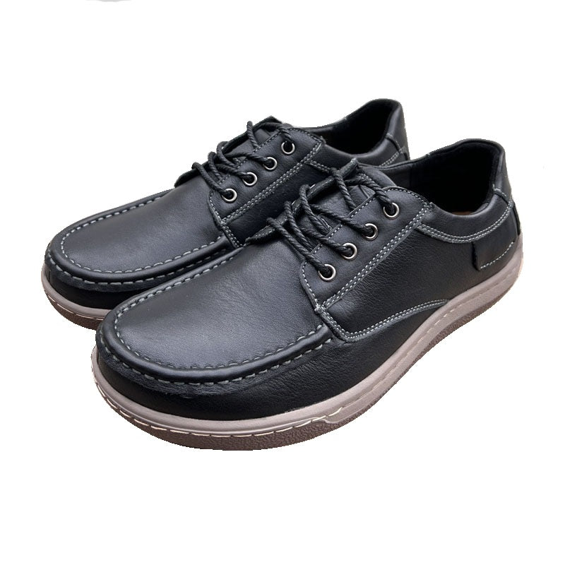 Damen Freizeit Schnürschuhe aus Echtleder mit rutschfester Sohle EB