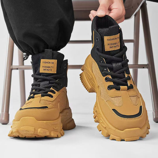 Damen Sportliche High-Top Sneakers mit rutschfester Sohle und stabiler Fersenkonstruktion EB