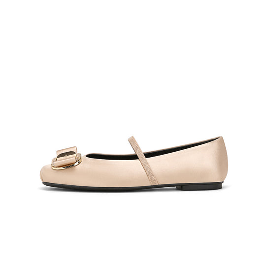 Damen elegante Ballerinas mit dekorativem Schnallenakzent EB