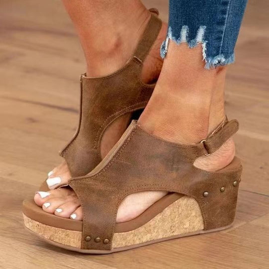 Damen Komfortable Wedge-Sandalen mit elegantem Design EB