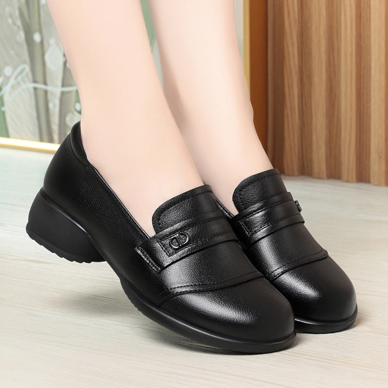 Damen Elegante und komfortable Mokassins mit modischem Riemen EB