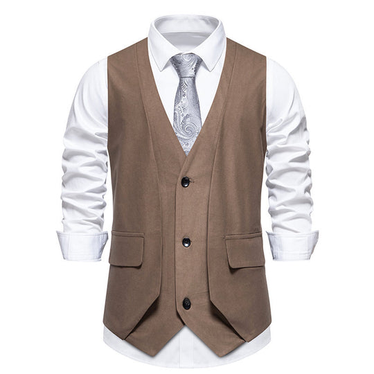 Herren elegante Weste im modernen Schnitt mit praktischen Taschen EB