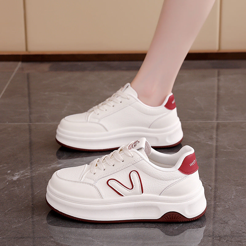 Damen modische Sneaker mit dicker Profilsohle und atmungsaktivem Obermaterial EB