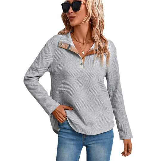 Damen Hochwertiger Pullover mit strukturiertem Stehkragen EB