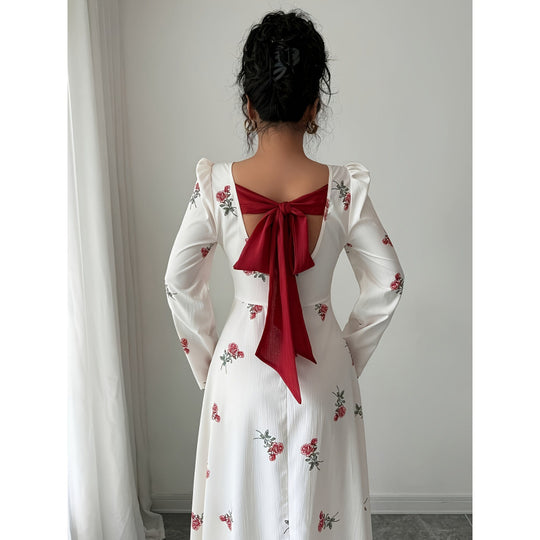 Damen Maxikleid mit floralem Muster EB