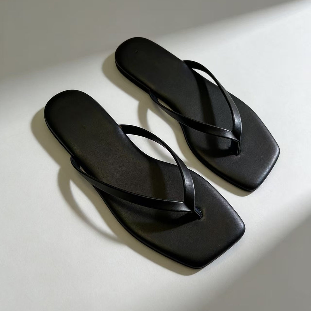 Damen Minimalistische Zehentrenner-Sandalen mit ergonomischem Design EB