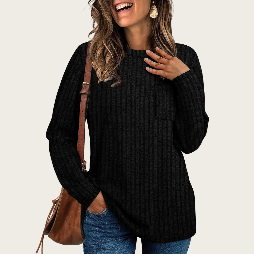Damen lässiges Langarmshirt mit Streifen EB