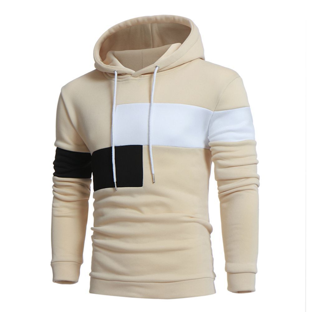 Herren sportlicher Kapuzenpullover mit Farbblockdesign EB