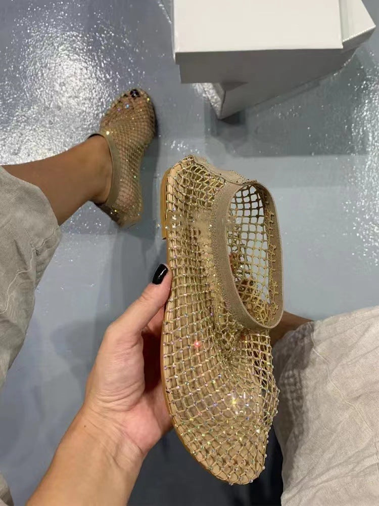 Damen Netz-Booties mit modischem Fischgrätdesign und atmungsaktiver Struktur EB