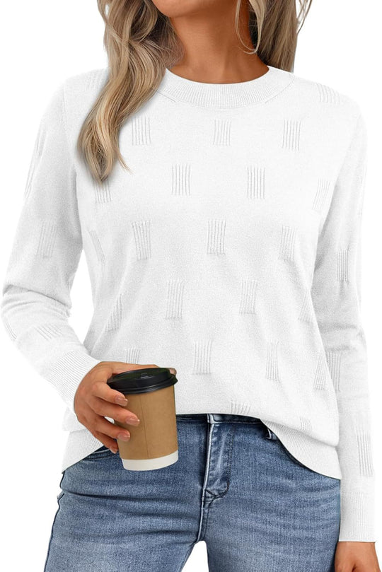 Damen Strickpullover mit strukturiertem Muster und lässigem Schnitt EB