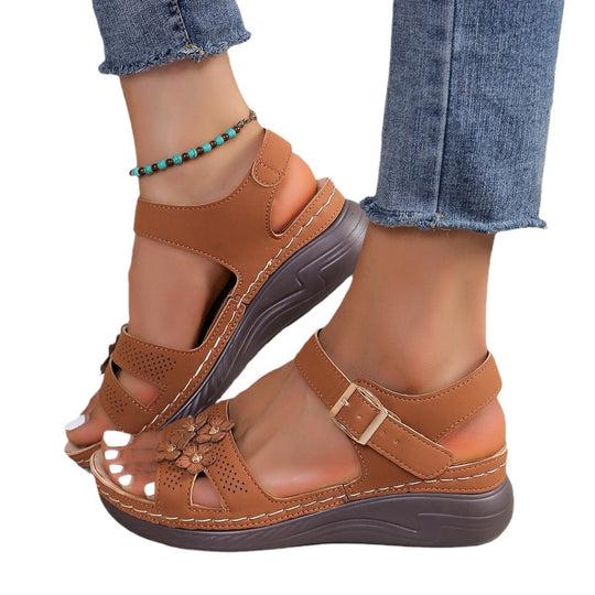 Damen Komfortable Sandalen mit floralem Design EB