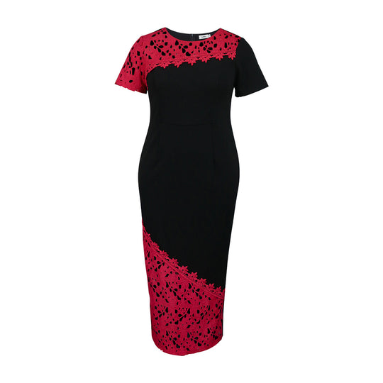 Damen elegantes Spitzenkleid mit modernen Akzenten EB