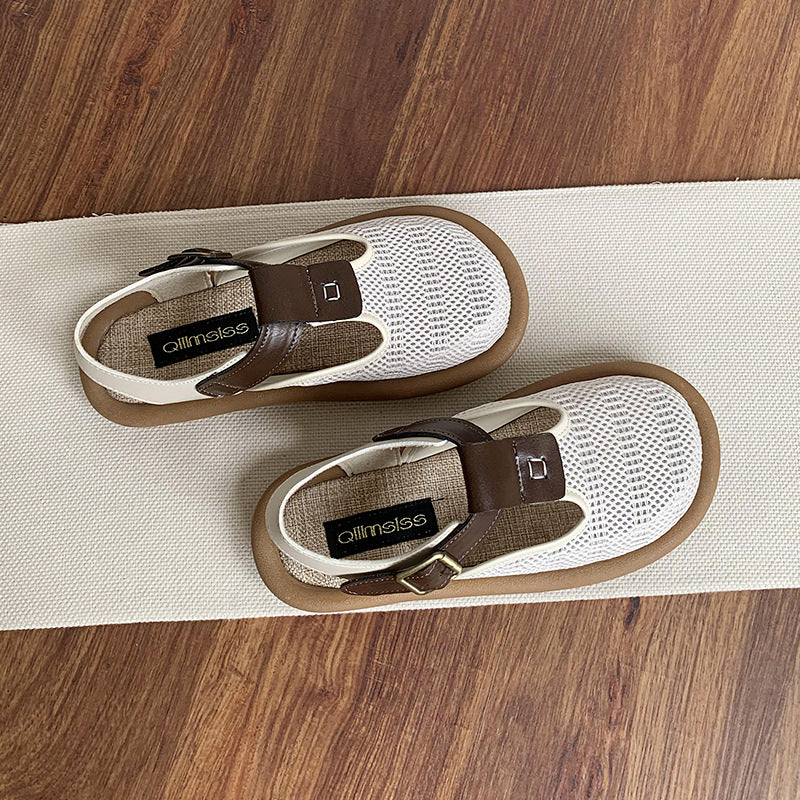 Damen Atmungsaktive Sandalen mit verstellbarem Riemen und komfortablem Fußbett EB