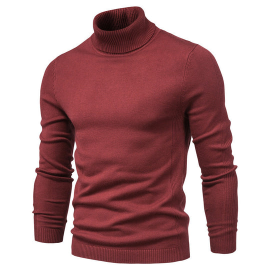 Herren eleganter Rollkragenpullover aus feinem Strick EB