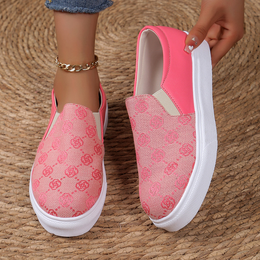 Damen Freizeit-Slipper mit modischem Logo-Design und elastischen Einsätzen EB