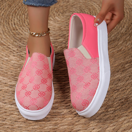 Damen Freizeit-Slipper mit modischem Logo-Design und elastischen Einsätzen EB
