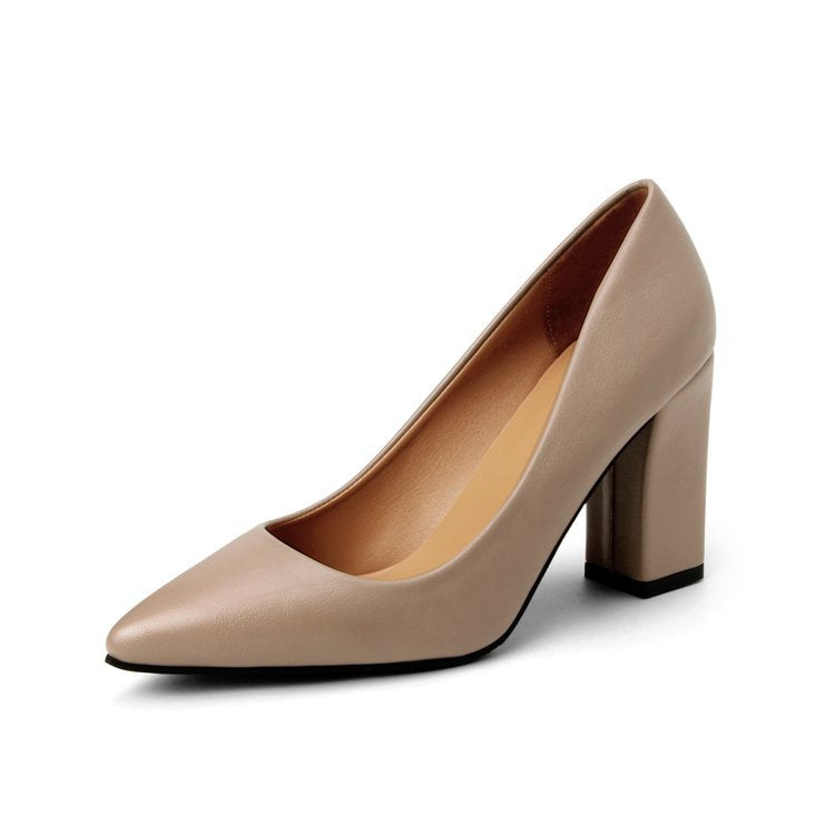 Damen elegante High Heels mit blockiertem Absatz EB