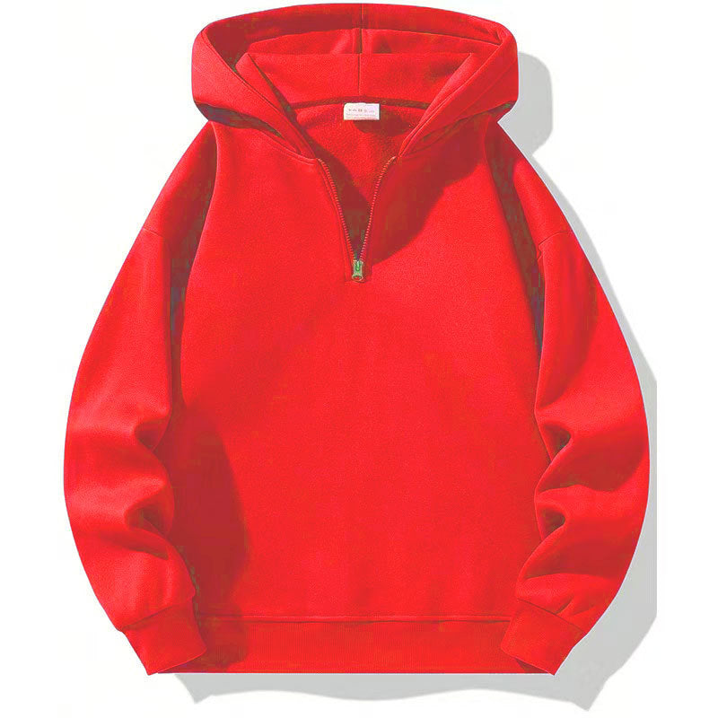 Herren sportlicher Kapuzenpullover mit halbem Reißverschluss EB