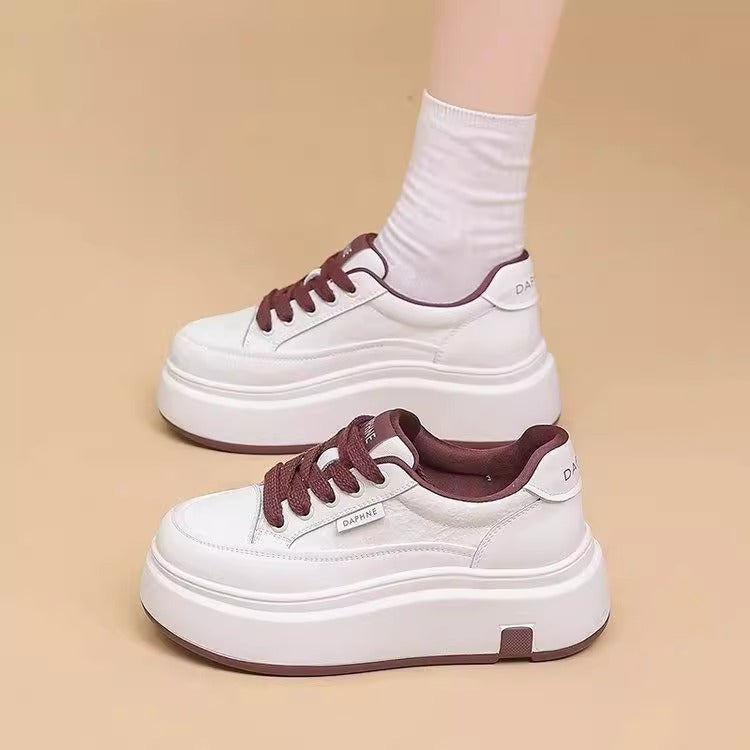 Damen Chunky Sneakers mit hohem Plateau und strapazierfähiger Verarbeitung EB