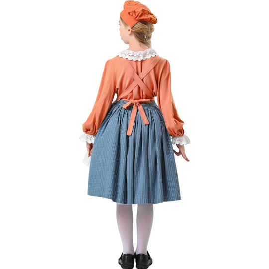 Damen Trachtenkleid mit Schürze und Mütze EB
