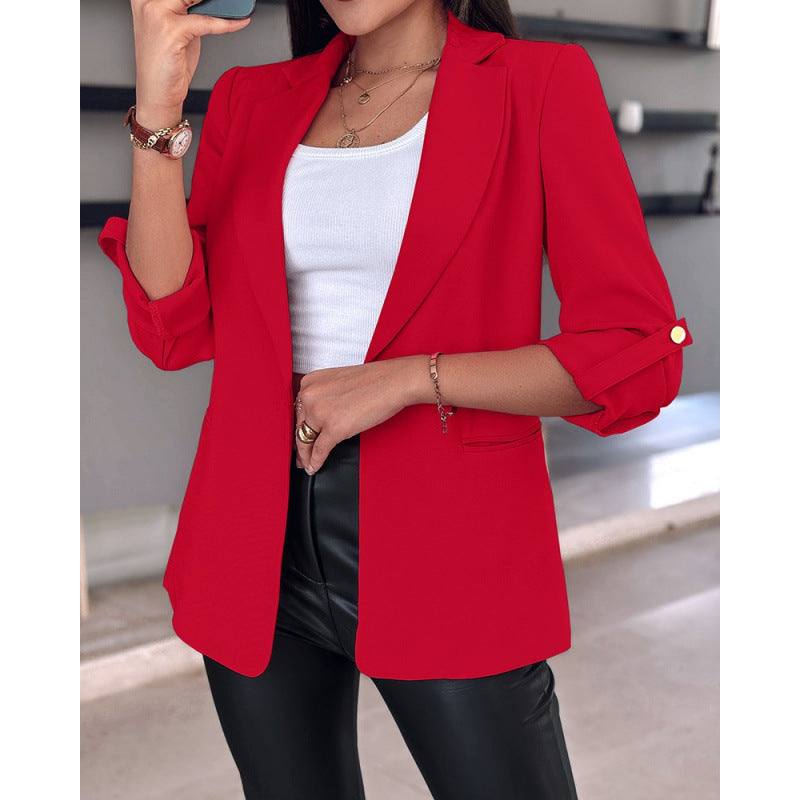 Damen Tailored Blazer mit hochmodischem Schnitt und asymmetrischen Ärmeln EB