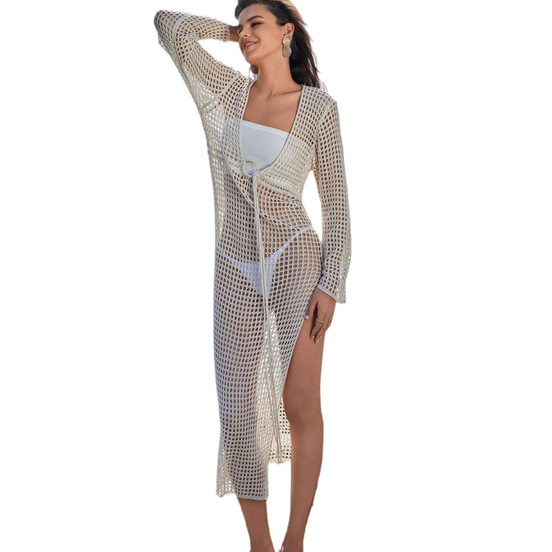 Damen figurbetontes Netzkleid mit raffiniertem Muster EB