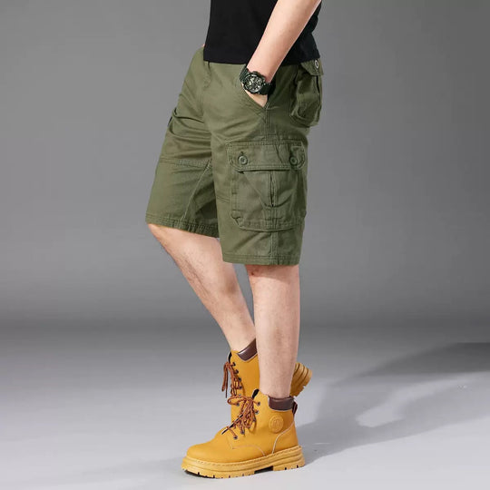 Herren Cargo-Shorts mit einer Vielzahl von praktischen Taschen und verstellbarem Bund EB