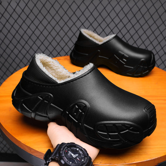 Damen Gemütliche Clogs mit flauschigem Innenfutter und rutschfester Sohle EB