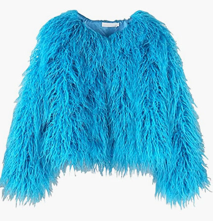 Damen statement Fleece-Jacke mit voluminösem Look EB
