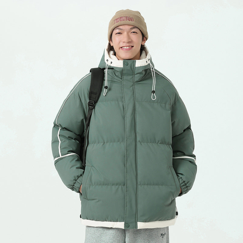 Herren modische Kapuzenjacke mit hochwertiger Füllung und funktionalen Taschen EB