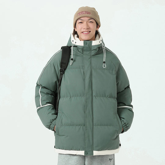 Herren modische Kapuzenjacke mit hochwertiger Füllung und funktionalen Taschen EB