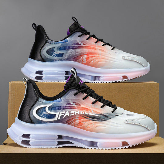 Herren sportlicher Luftkammersneaker mit transparentem TPU-Obermaterial, sichtbarer Luftkapsel und stoßdämpfender Plateausohle EB