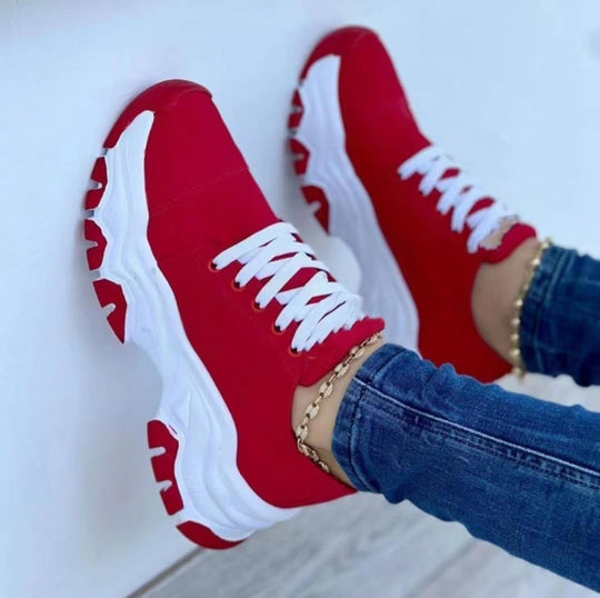 Damen Sportliche Sneakers mit gepolsterter Laufsohle EB