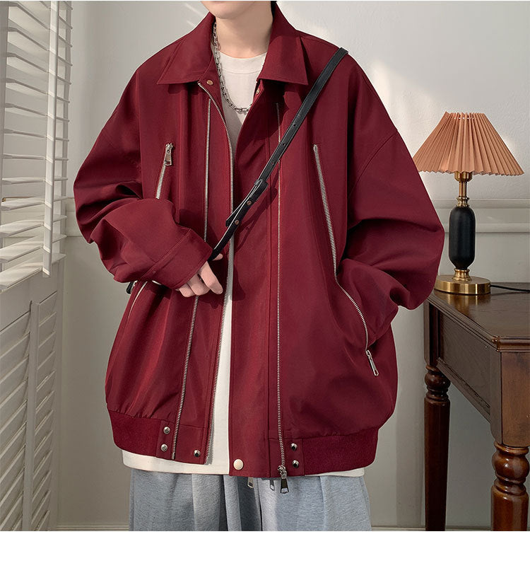 Damen Oversized Jacke mit innovativem Reißverschluss und lässigem Schnitt EB