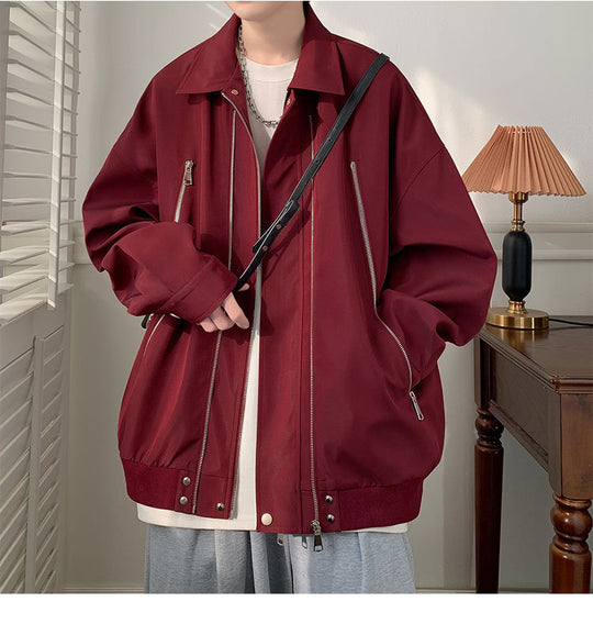 Damen Oversized Jacke mit innovativem Reißverschluss und lässigem Schnitt EB