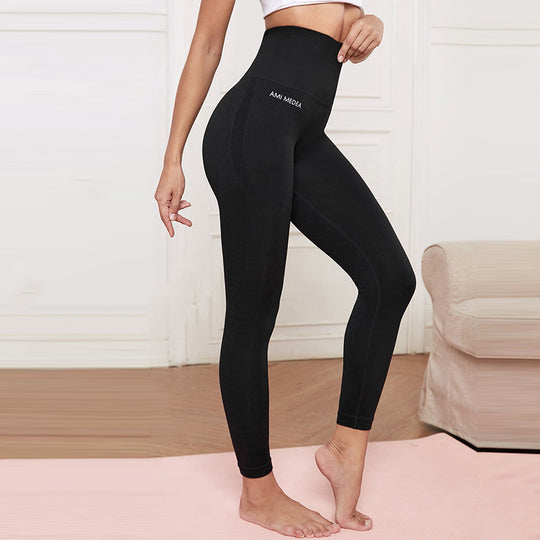 Damen Kompressions-Leggings mit hohem Bund und innovativer Struktur EB