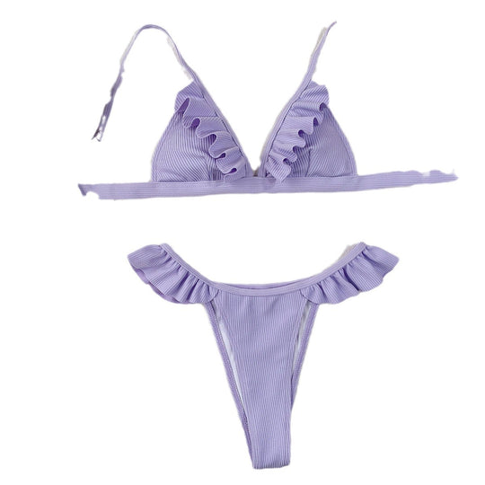 Damen Bikiniset mit voluminösen Rüschendetails EB